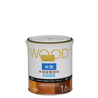 カインズ WOOD 水性塗料 木部保護用 透明(クリヤ) 1.6L