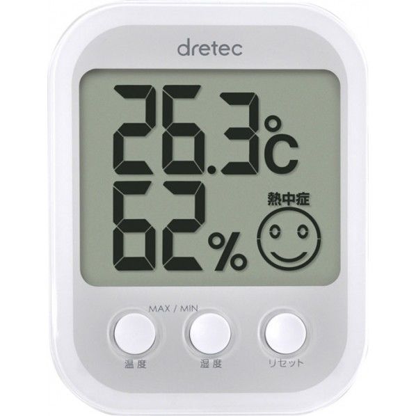 ドリテック デジタル温湿度計オプシスプラス ホワイト O-251WT 1個