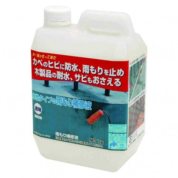 日本ミラコン産業 雨もり補修液透明 1kg MR-003 1個 (日本ミラコン産業