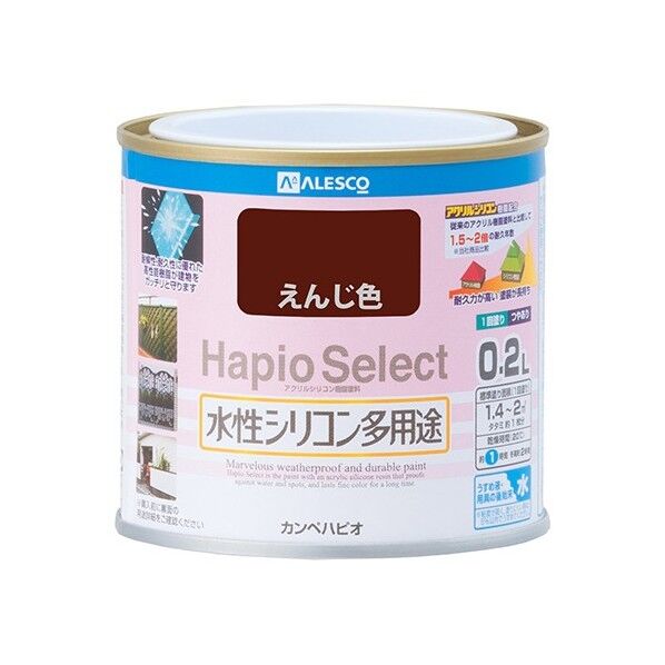 カンペハピオ ハピオセレクト 水性つやあり 0.2L えんじ色 1缶