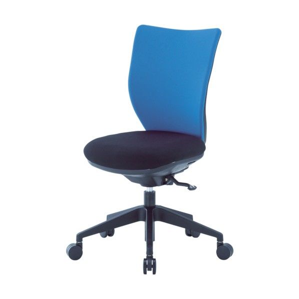 アイリスチトセ 回転椅子3DAブルー肘なしシンクロロッキング 610 x 580 x 610 mm 3DA-S45M0-BL
