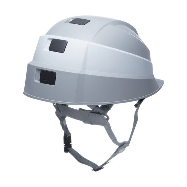 DICプラスチック 折りたたみヘルメット グレー/ホワイトライン IZANO2 1個