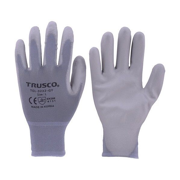 トラスコ(TRUSCO) ナイロン手袋PU手のひらコートS 300 x 136 x 10 mm TGL-3232-GY-S 1双