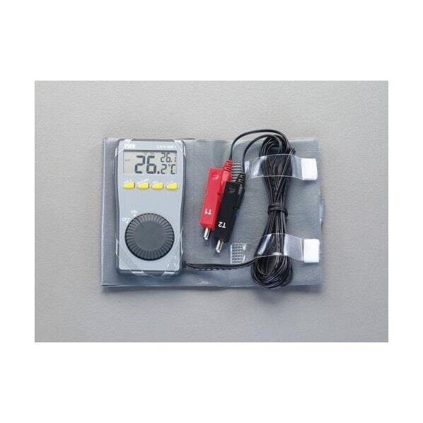 エスコ -50～100℃[2点計測]デジタル温度計 EA701BB-1