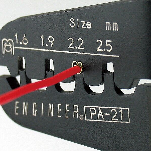 エンジニア(ENGINEER) 精密圧着ペンチ バレルが高い端子用 PA-21 1点