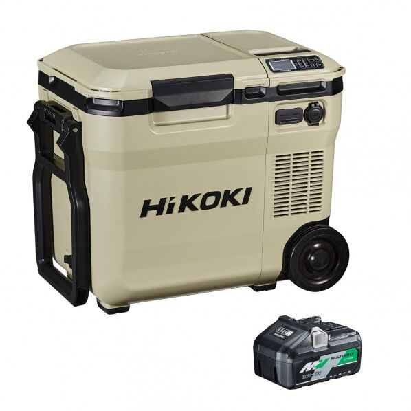 HiKOKI(ハイコーキ) 14.4/18V コードレス冷温庫 高容量蓄電池1個付き 18L サンドベージュ UL18DC(WMB) 現場 保冷 保温 持ち運び 日立工機 1台.