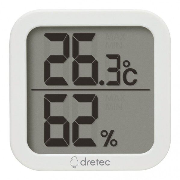 dretec(ドリテック) デジタル温湿度計 クラル ホワイト ホワイト O-414WT BOVW801 1個
