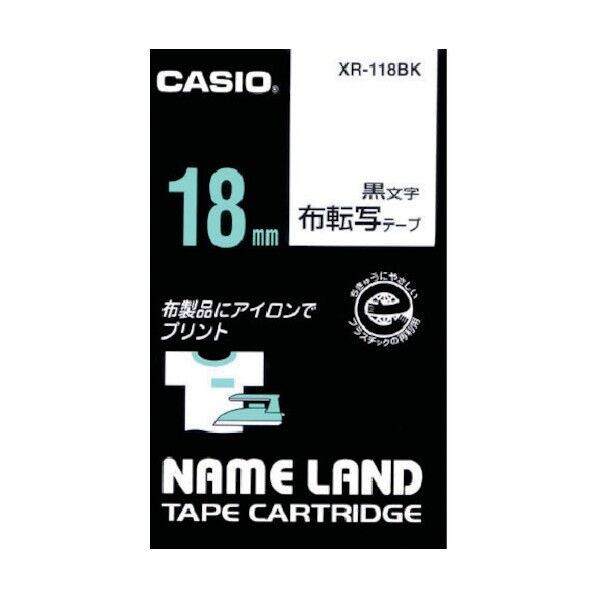 カシオ ネームランドテープ布転写 27 x 108 x 78 mm XR-118BK