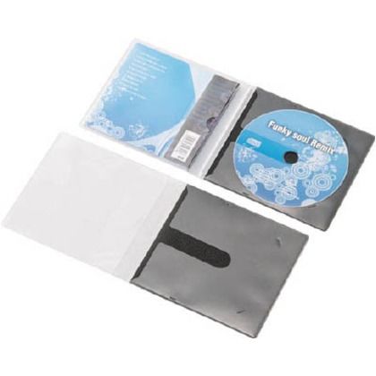 エレコム DVD・CD用スリム収納ソフトケース1枚収納 ブラック CCD