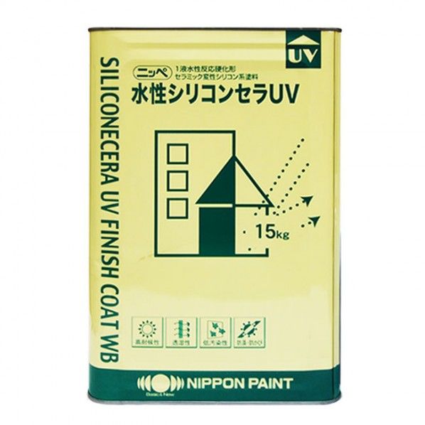 日本ペイント 水性シリコンセラUV 15kg 1缶 (日本ペイント)｜トラノテ