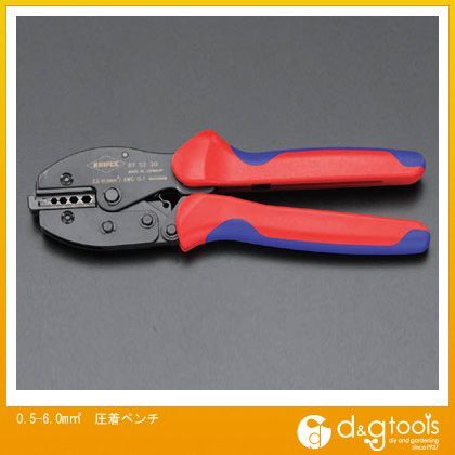 KNIPEX 圧着ペンチ（フェルール端子用） 0.5-6.0mm2 EA538KD-11 1丁-