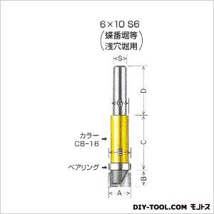 大日商 ガイドべアリング付ストレートビット 全長50mm GS6 1本 0.