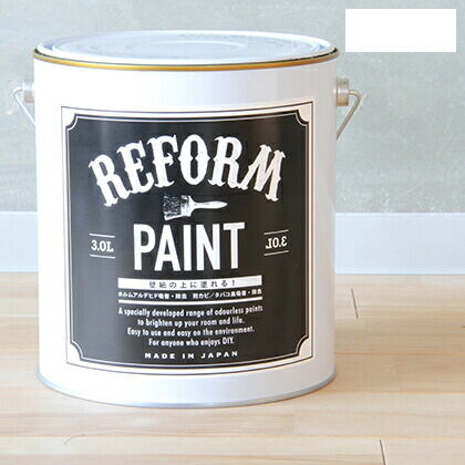 DIY FACTORY リフォームペイント壁紙の上に塗れる水性塗料 白 3L