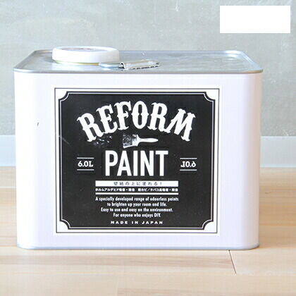 DIY FACTORY リフォームペイント壁紙の上に塗れる水性塗料 白 6L