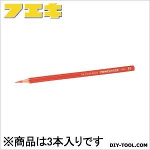 フエキ/不易糊 建築用鉛筆ふつう(3本入) 赤 KER-3 3本