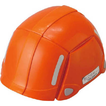 トーヨーセフティ 防災用折りたたみヘルメットBLOOMオレンジ 350 x 205 x 83 mm NO100-OR