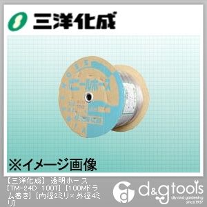 三洋化成 透明ホース(ドラム巻) 2mm×4mm×100Mドラム巻 TM-24D　100T